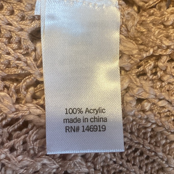 Mudd Tan Brown Button Up Open Knit Style Long Cardigan NWT - Picture 10 of 11